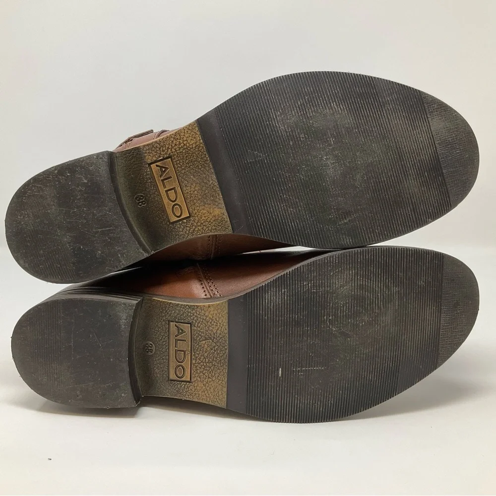 Aldo Brown Leather Riding Boots - Picture 11 of 14